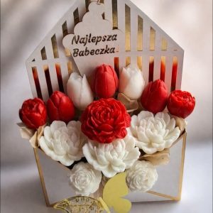 Koperta z kwiatami „Najlepsza Babeczka”